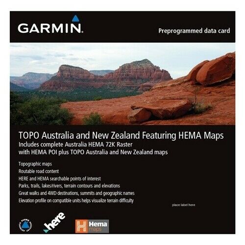 Bekijk het internet Schandalig Preek Garmin TOPO Australia & New Zealand Topographical Micro SD map card  featuring Hema - from Optic Hunting Gear